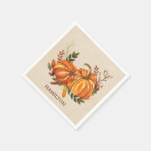 Serviette En Papier Citrouilles d'automne (Coin)