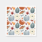 Serviette En Papier Citrouilles d'automne et feuilles d'automne Motif (Devant)