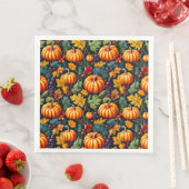 Serviette En Papier Citrouilles de Big and Little Fall (En situation)