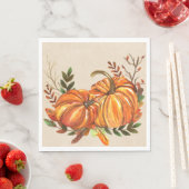 Serviette En Papier Citrouilles de l'automne rustique (En situation)