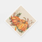 Serviette En Papier Citrouilles de l'automne rustique (Coin)