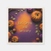 Serviette En Papier Citrouilles d'Halloween (Devant)