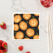Serviette En Papier Citrouilles d'Halloween (En situation)