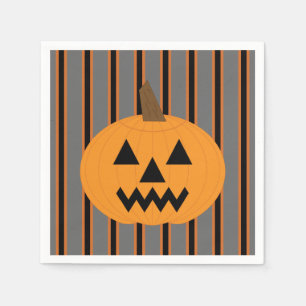 Serviette En Papier Citrouilles d'Halloween amusants et fantaisistes