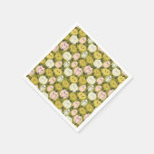 Serviette En Papier Citrouilles d'Halloween Kawaii en rose et vert (Coin)