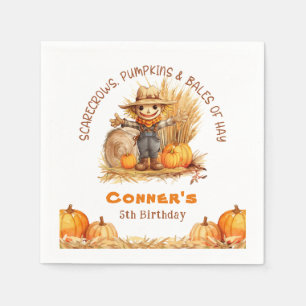 Serviette En Papier Citrouilles ET BALES DE HAY MODERN ANNIVERSAIRE