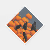 Serviette En Papier Citrouilles Et Corneilles - Papier Les serviettes (Coin)
