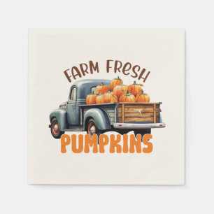 Serviette En Papier Citrouilles frais - Camion rustique