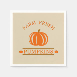 Serviette En Papier Citrouilles frais de ferme automne