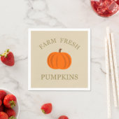 Serviette En Papier Citrouilles frais de ferme automne (En situation)