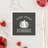 Serviette En Papier Citrouilles frais de ferme automne (En situation)