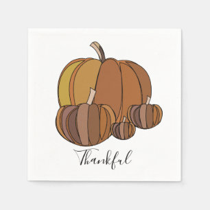 Serviette En Papier Citrouilles Joyeux Thanksgiving