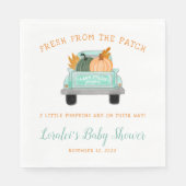 Serviette En Papier Citrouilles jumeaux dans le Baby shower d'automne  (Devant)