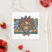 Serviette En Papier Citrouilles turcs (En situation)