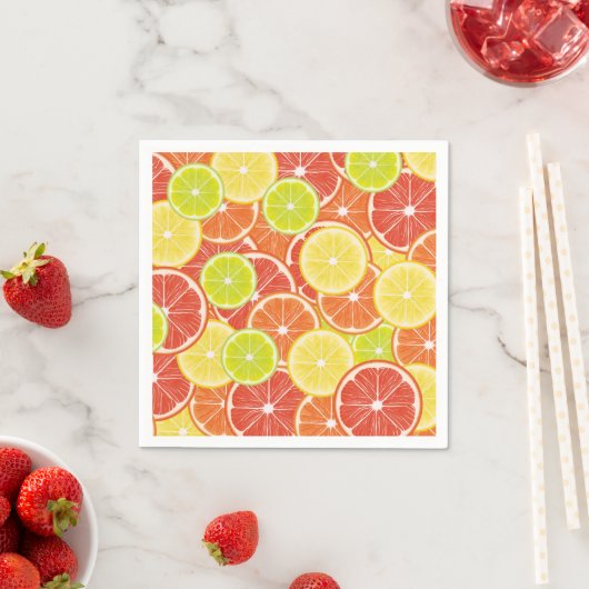 Serviette En Papier Citrus (En situation)