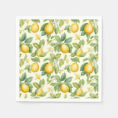 Serviette En Papier Citrus aux fleurs de citron méditerranéen (Devant)