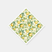 Serviette En Papier Citrus aux fleurs de citron méditerranéen (Coin)