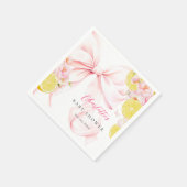 Serviette En Papier Citrus Baby shower citron cou rose (Coin)