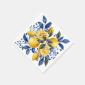 Serviette En Papier Citrus bleu citron été (Coin)