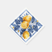 Serviette En Papier Citrus bleu citron été (Coin)