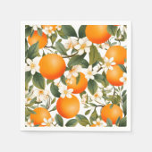 Serviette En Papier Citrus botanique orange de Little Cutie (Devant)