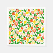 Serviette En Papier Citrus Célébration Citrons Oranges Baby shower (Devant)