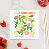 Serviette En Papier Citrus Celebration Custom Name BRIDAL SHOWER (En situation)