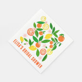 Serviette En Papier Citrus Celebration Custom Name BRIDAL SHOWER (Coin)