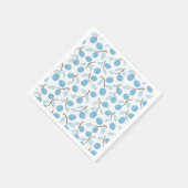 Serviette En Papier Citrus Charme bleu (Coin)