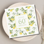 Serviette En Papier Citrus citron 60e anniversaire