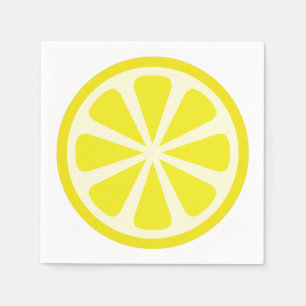 Serviette En Papier Citrus citron découpe 1ère fête d'anniversaire