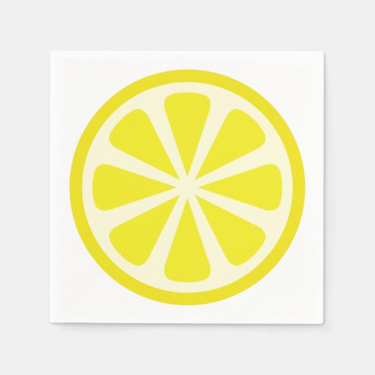 Serviette En Papier Citrus citron découpe 1ère fête d'anniversaire (Devant)