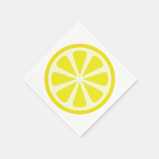 Serviette En Papier Citrus citron découpe 1ère fête d'anniversaire (Coin)
