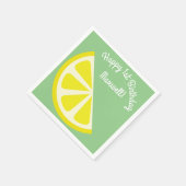 Serviette En Papier Citrus citron découpe 1ère fête d'anniversaire (Coin)