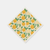 Serviette En Papier Citrus citron jaune motif de fruits tropicaux (Coin)