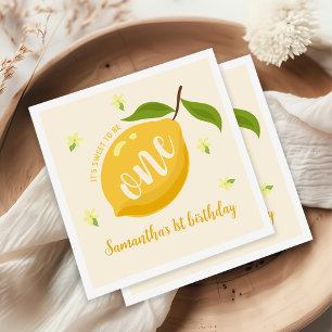 Serviette En Papier Citrus citron mignonne 1er anniversaire