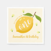 Serviette En Papier Citrus citron mignonne 1er anniversaire (Devant)