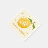 Serviette En Papier Citrus citron mignonne 1er anniversaire (Coin)