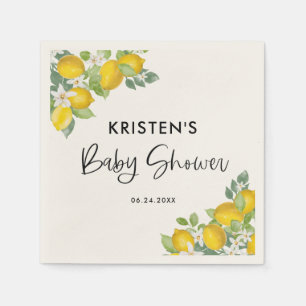 Serviette En Papier Citrus Citron thème Baby shower serviettes
