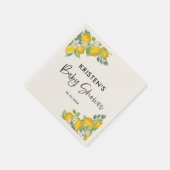 Serviette En Papier Citrus Citron thème Baby shower serviettes (Coin)