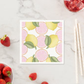 Serviette En Papier Citrus Citrus rose Anniversaire (En situation)