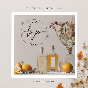 Serviette En Papier Citrus   Cocktails   Fleurs Boho   Cocktail