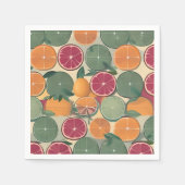 Serviette En Papier Citrus dans les tons muets (Devant)