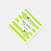 Serviette En Papier Citrus de chaux botanique Anniversaire d'été (Coin)