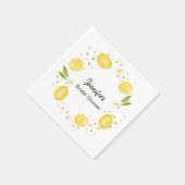 Serviette En Papier Citrus de citron et or (Coin)