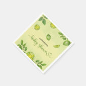 Serviette En Papier Citrus de citron vert frais Baby shower neutre (Coin)
