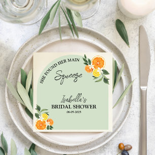 Serviette En Papier Citrus Elle a Trouvé Sa Principale Fête de Fiançai