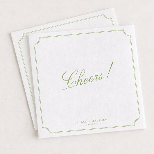 Serviette En Papier Citrus Green Wedding Napkins Cheers