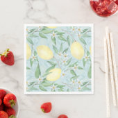 Serviette En Papier Citrus jaune citron frais (En situation)