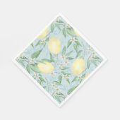 Serviette En Papier Citrus jaune citron frais (Coin)